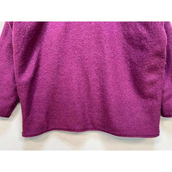 Norm Thompson Women's Button Front Wool Short Coat Long Sleeve Size 1X Fuchsia - Picture 9 of 11